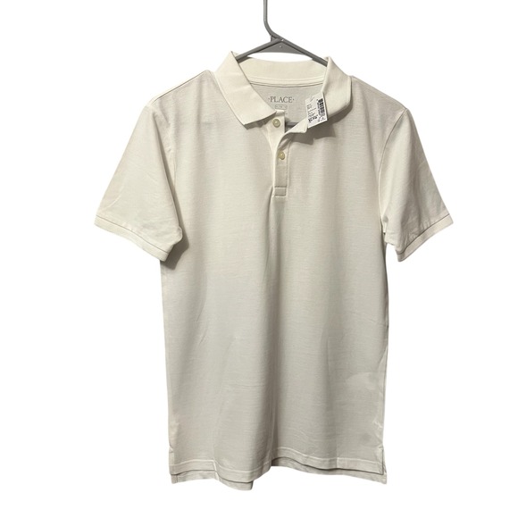 The Children's Place Other - The Childrens Place Kids Boys XL 14 White Uniform Short Sleeve Polo Shirt NWT